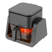 Air Fryer Grill Glass Pot 1500W 4.0L Digital Touch Screen Control