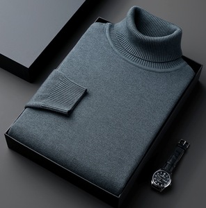 Suéter de <span class=keywords><strong>cuello</strong></span> <span class=keywords><strong>alto</strong></span> de punto grueso y cálido para <span class=keywords><strong>hombre</strong></span>, estilo casual, venta al por mayor - Product Image 5