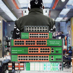 Switch de escritorio Gigabit Ethernet VLAN de 16/24 puertos <span class=keywords><strong>ANPA</strong></span> con monitorización de red, apilable, Full-Duplex, 12Gbps, molde privado - Product Image 3