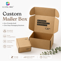 Anpassbares Logo Braune Kraft-Geschenkverpackung Wellpappe Seife Kleidung PR Post Papier Kartons Verpackung
