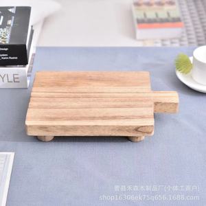 Assiette à steak en bois rectangulaire, design minimaliste durable pour servir les aliments - Product Image 3