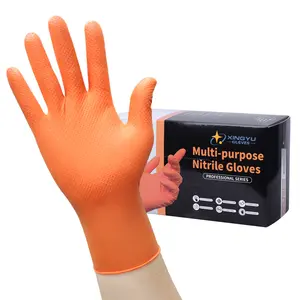 nitrile gloves latex free orange nitrile glove safety hand gloves disposable
