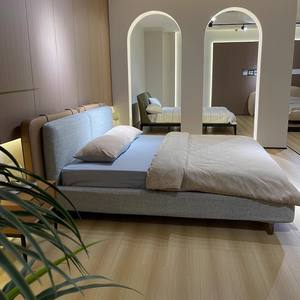 Modern Minimalistisch Bedmeubilair Italiaans Tatlin <span class=keywords><strong>Bed</strong></span> Set Kingsize Slaapkamer Gestoffeerd Lederen Stof <span class=keywords><strong>Bed</strong></span> High-<span class=keywords><strong>End</strong></span> - Product Image 4