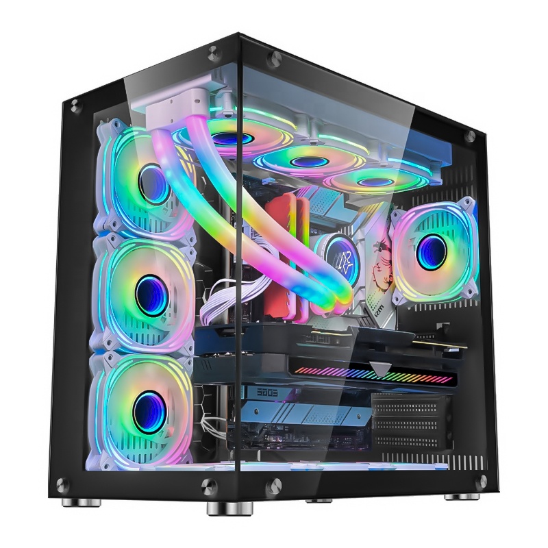 Snowman Full Tower chơi game PC trường hợp trắng chơi game Vỏ PC Tủ M-ATX ATX trường hợp máy tính tháp trường hợp PC ATX Gamer tủ