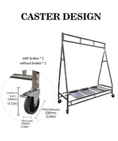 Support à viande mobile en acier inoxydable 304 avec plateau, robuste et résistant à la corrosion pour usage commercial (bœuf, mouton, porc)