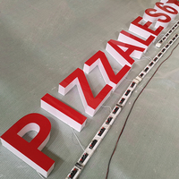 Panneau en acrylique et plexiglas gravé 3D, personnalisé pour l'extérieur, Logo pliant, lettres, 12V 24 pouces