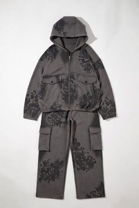 Survêtement de sport unisexe imprimé, motif original, veste à capuche zippée intégrale, pantalon de jogging, vêtements de sport - Product Image 4