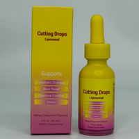 Gouttes liposomales OEM sous marque privée 30ml Complexe détoxifiant à base de plantes Mangue et fruit du dragon pour le soutien digestif et lymphatique 30 portions