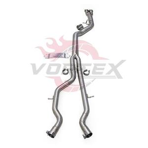 Tubo central de escape de alto rendimiento Vortex de 3.5 pulgadas de acero inoxidable sin raspado para F80 M3/F82 M4/S55 2014-2019 - Product Image 1