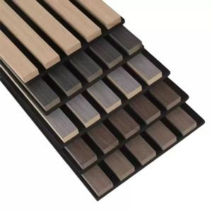 Panneau mural acoustique en placage de chêne naturel, 21 mm, <span class=keywords><strong>MDF</strong></span>, grain de bois, insonorisant, pour la décoration du salon - Product Image 2