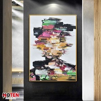 100% peint à la main abstraite fille visage fait à la main Figure mur Art palette couteau portrait à la main peinture à l'huile femme