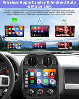 Hikity para JEEP COMPASS 2010-2016 10,1 "8 Core 4 + 64G Android Radio de coche estéreo 4G LTE/Carplay/Android Auto/GPS/WiFi/DSP/AM/EQ OEM