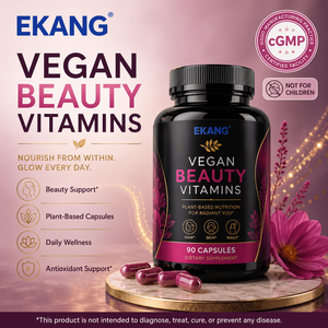 Vitamines végétaliennes pour la beauté fabriquées aux États-Unis, capsules à base de plantes, complément alimentaire quotidien pour les cheveux, la peau et les ongles - Product Image 1