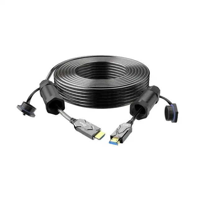 5M 10M 15M 2.1V Fiber Optics Transparent Waterproof Shell Cable HDMI Armored Kabel AOC Active Optical Cable