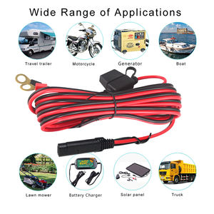 2FT 61CM SAE to O Ring terminale di prolunga SPT-2 16awg cavo convertitore presa filo 10A fusibile - Product Image 6