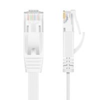 Cable de Red Plano Cat6 Personalizado al por Mayor de Fábrica, Cable de Conexión RJ45 de Cobre Puro 30AWG 32AWG en Rollo de 1M 2M, Varios Colores Opcionales