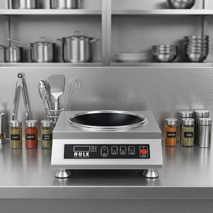 Table de cuisson à <span class=keywords><strong>induction</strong></span> électrique commerciale concave 3500W, grande puissance, <span class=keywords><strong>pour</strong></span> restaurant, <span class=keywords><strong>plaque</strong></span> de cuisson réglable - Product Image 3