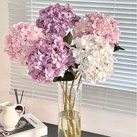 YOPIN-8213 Bunga Hydrangea Sutra Buatan Tangan Simulasi Tinggi dengan Tangkai Tunggal untuk Dekorasi Hotel, Taman, dan Gapura Pernikahan