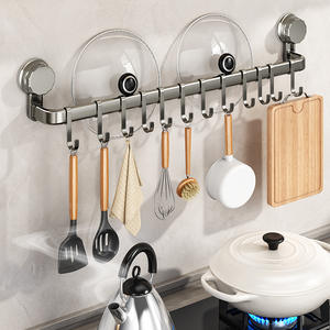 Crochets muraux de cuisine Chaozhou avec support pour couvercles et porte-planche à découper pour le rangement des ustensiles - Product Image 2