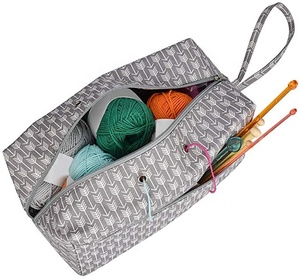 Custom Yarn Storage Tote Bag Needle Knitting Carrying Yarn Bag Crochet Hooks Project Yarn Storage Organizer