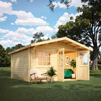 Petite cabane extérieure à structure en bois massif de haute qualité 15 ㎡ pour les loisirs en plein air