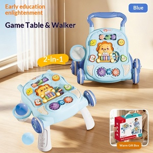Marche-bébé multifonctionnel 5-en-1 en plastique pour enfants, aide à la marche anti-basculement et anti-jambes en O, pour 0-6 mois - Product Image 6