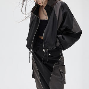 <span class=keywords><strong>Set</strong></span> di giacca Casual corta personalizzata <span class=keywords><strong>abbigliamento</strong></span> sportivo retrò americano sottile da donna <span class=keywords><strong>abbigliamento</strong></span> ampio da donna - Product Image 4