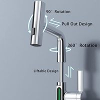 Robinet de cuisine à capteur de luxe en céramique laiton chromé argent évier de cuisine électrique intelligent en acier inoxydable poli classique moderne