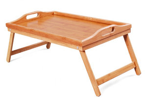 Plateau de service rectangulaire en bambou écologique avec pieds pliables, plateau de lit réutilisable en bambou, <span class=keywords><strong>planche</strong></span> à découper élégante <span class=keywords><strong>pour</strong></span> servir les aliments - Product Image 2