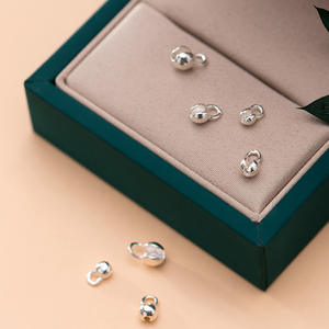 S925 स्टर्लिंग चांदी लपेटा हुआ कॉर्ड बंद अंत बकल कुरकुंगा बीड कवर क्लैंप कनेक्टर के लिए क्लैंप कनेक्टर - Product Image 5