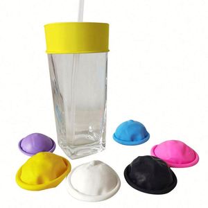 Couvre-bouteille en silicone avec logo personnalisé, pulvérisateur de parfum, couvre-gobelet en verre, couvre-boisson en latex biodégradable antidérapant et côtelé - Product Image 2
