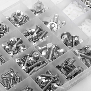 Juego de tornillos de máquina de cabeza de champiñón de acero inoxidable M3 M4 M5 M6, kit métrico con tuerca y perno - Product Image 5