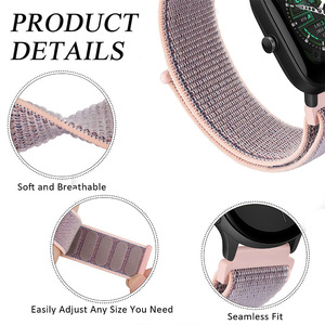 Correa de <span class=keywords><strong>Reloj</strong></span> Deportiva Universal de Nailon de 20 mm y 22 mm para Samsung Galaxy Watch 41 44 46 47 mm, Garmin, Huawei, <span class=keywords><strong>Xiaomi</strong></span>, <span class=keywords><strong>Fitbit</strong></span> - Product Image 5