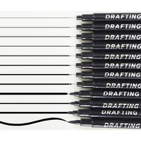0.05 0.1 0.2 0.5 0.8mm stylo de calligraphie micron noir étanche Pigment Fine Liner croquis stylo ensemble avec logo