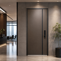 Porte d'entrée en acier pour mère et fils, porte de sécurité antivol avec serrure intelligente, taille personnalisée, porte extérieure pour villa et appartement
