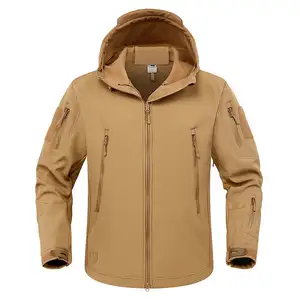 Spring Autumn Winter Soft Shell Jacket Men's Soft Jacket fleece-lined Thickened Waterproof Outdoor Sportswear