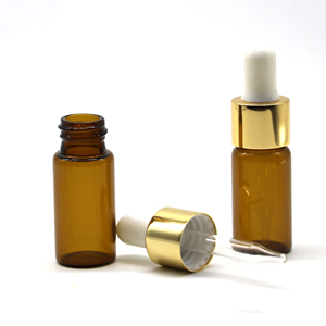 Flacon compte-gouttes en verre transparent ambré d'huile essentielle avec <span class=keywords><strong>pipette</strong></span> Mini 1ml 2ml 3ml 5ml - Product Image 2