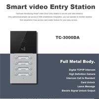 Videoportero Inteligente Android Tuya de 7 Pulgadas para 8 Apartamentos, Intercomunicador IP para 8 Casas, Desbloqueo NFC, Timbre con PoE y Zigbee Gateway