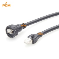Cable Ethernet de Red RJ45 8P8C Macho a Macho, Impermeable IP67, Cat8, Cat7, Cat6A, Cat6, Cat5E, para Gabinetes Industriales en Exteriores