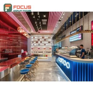 ตู้โชว์กาแฟแบบรวมในตัว หน้ากระจกสูง สำหรับผลิตภัณฑ์เบเกอรี่ สีขาวด้าน ตู้คาเฟ่ - Product Image 3