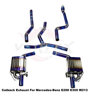 Sistema de escape de titanio quemado con optimización térmica Vortex para Mercedes-Benz E200 E300 W213 2017-2023 - Product Image 4
