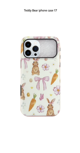 Funda para iPhone con Diseño de Oso Teddy, 17 Diseños de Animales, Patrón de Conejo - Product Image 1