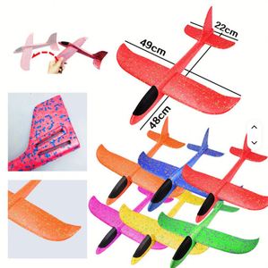 Avion en mousse à lancer à la main de 48 cm, jouet d'extérieur, planeur, jouet interactif familial parent-enfant, jouet pour enfants sans lumières - Product Image 3