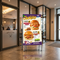 Afficheur LED d'intérieur facilement déplaçable P1.25 P1.86 P2.5, modules GOB, panneau LED portable pour restaurant, café