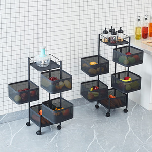 Cuencos para cestas <span class=keywords><strong>de</strong></span> frutas y verduras para cocina con tapa superior <span class=keywords><strong>de</strong></span> metal, organizador <span class=keywords><strong>de</strong></span> cestas <span class=keywords><strong>de</strong></span> alambre <span class=keywords><strong>de</strong></span> 5 niveles con <span class=keywords><strong>ruedas</strong></span> - Product Image 3
