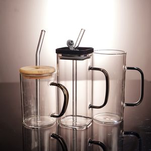 Elegant High Borosilicate Glass Mug with Handle Lightweight & Comfortable Grip Eco-Friendly Microwave Safe Business <b>Gift</b> Cup - Product Image 3