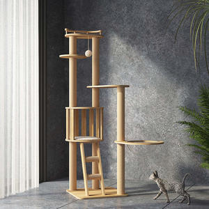 Árbol para Gatos Multicapa Ecológico y Moderno de una Pieza, Poste Rascador con Forma de Pilar, Nido y Funciones para Afilar Uñas, para las Cuatro Estaciones - Product Image 3