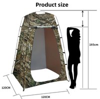 Tente de toilette d'extérieur Kenpuaz pour l'été, tente de douche portable pop-up pour se baigner et se changer, camouflage, camping, imperméable