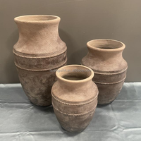 Macetas Tradicionales de Fibrocemento con Orificio de Drenaje para Jardín, Uso en Interiores/Exteriores, Hogar, Centro Comercial