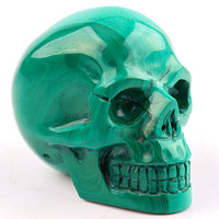 Vente en gros d'artisanat populaire naturel de haute qualité Agate de guérison Géode Quartz rose Crânes de cristal malachite pour décoration de Noël